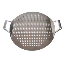 Stainless Steel Pizza Pan with Handle
